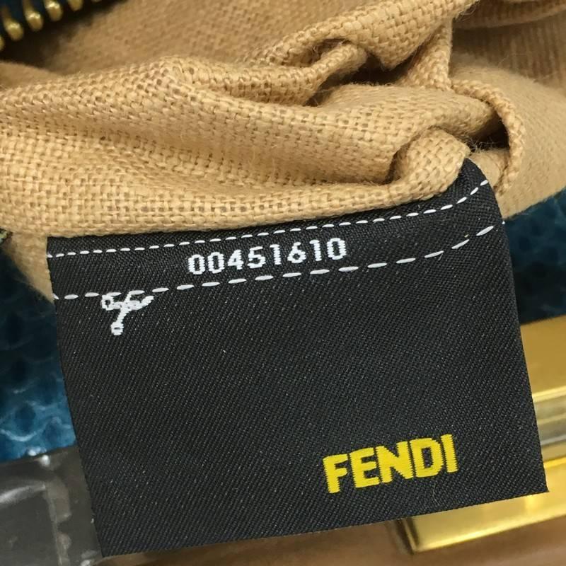 Fendi Peekaboo Handbag Leather with Python Interior Regular 3