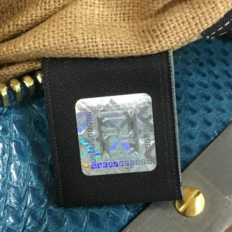 Fendi Peekaboo Handbag Leather with Python Interior Regular 4