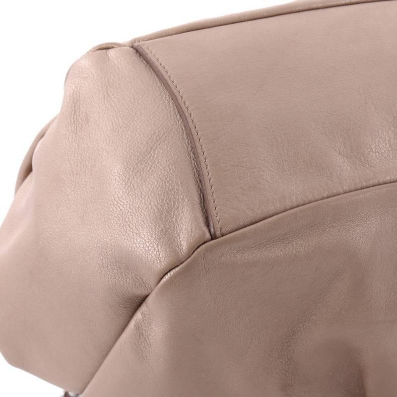 Prada Buckle Pleated Shoulder Bag Soft Calfskin Medium 1