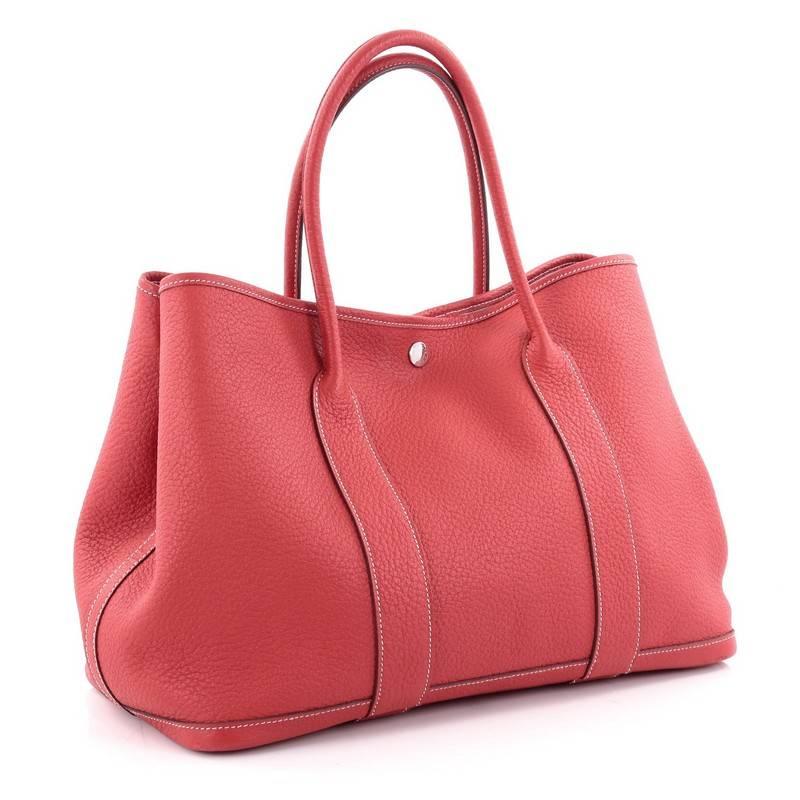 Pink Hermes Garden Party Tote Leather 36