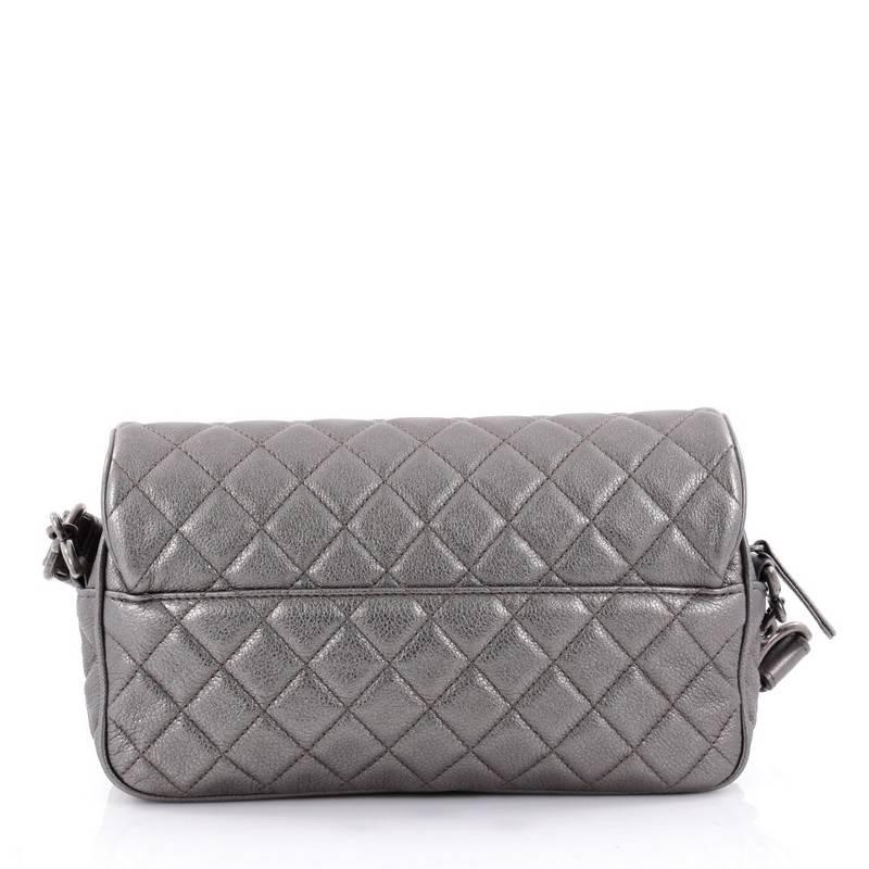 Chanel Airlines Chain Handle Flap Bag Quilted Goatskin Small In Good Condition In NY, NY