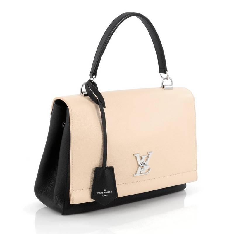 White Louis Vuitton Lockme II Bag Leather