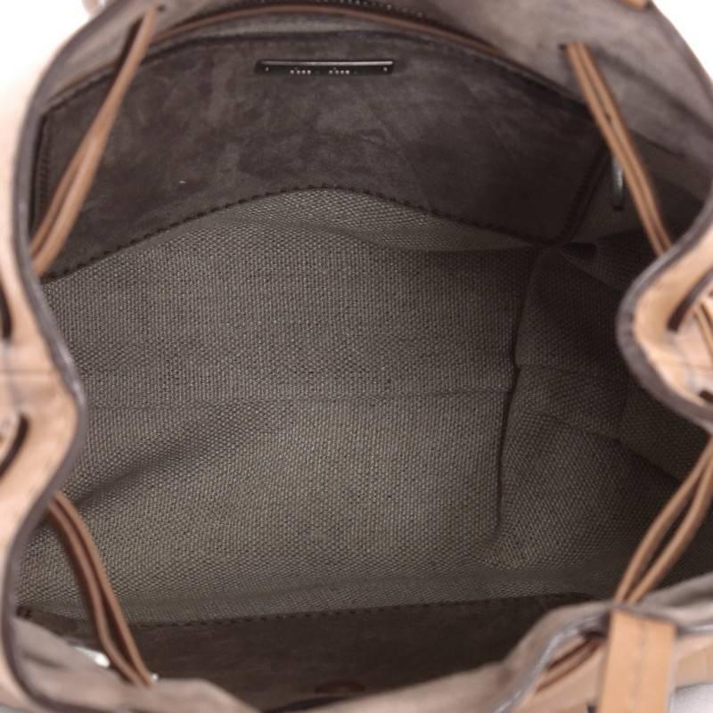 Brown Miu Miu Fringe Shoulder Bag Leather Medium