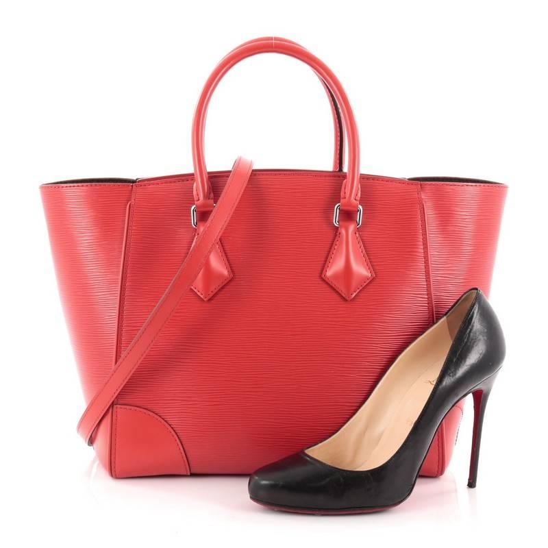 Red Louis Vuitton Phenix Tote Epi Leather MM