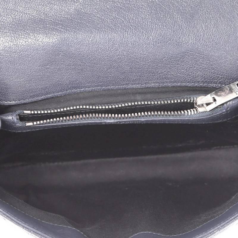 Saint Laurent College Monogram Bag Matelasse Chevron Leather Medium 2