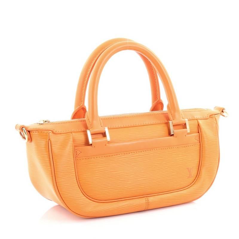 Orange Louis Vuitton Dhanura Handbag Epi Leather PM
