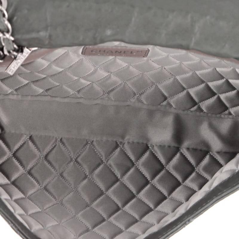 Black Chanel Le Marais Distressed Leather Jumbo Classic Flap Bag 