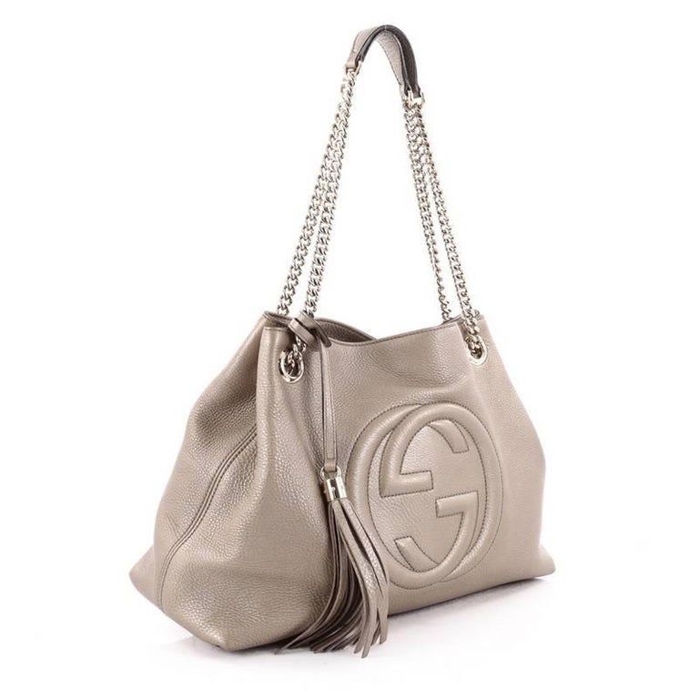 Gucci Soho Shoulder Bag Chain Strap Leather Medium at 1stdibs