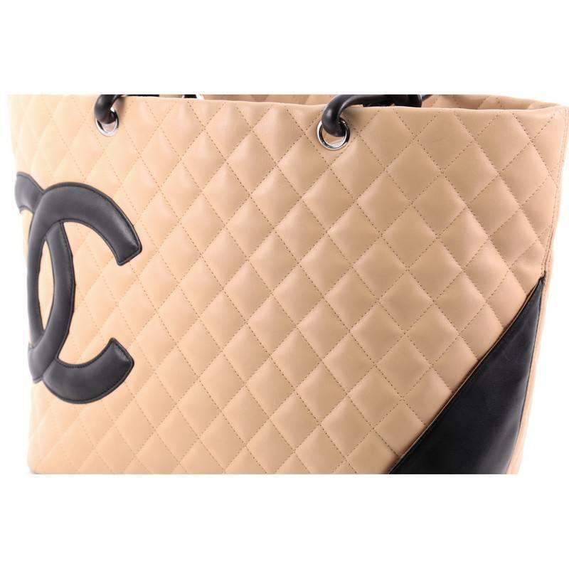 Women's or Men's Chanel Cambon Large Quilted Leather Tote 