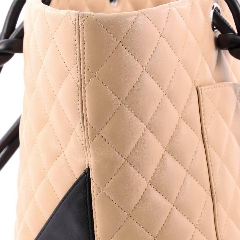 Chanel Cambon Large Quilted Leather Tote  1