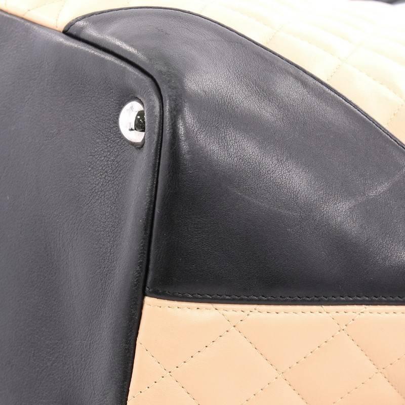 Chanel Cambon Large Quilted Leather Tote  In Good Condition In NY, NY