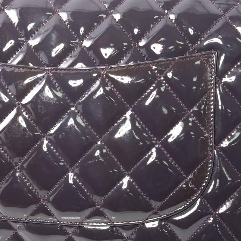Chanel Classic Quilted Patent Jumbo Single Flap Bag  3