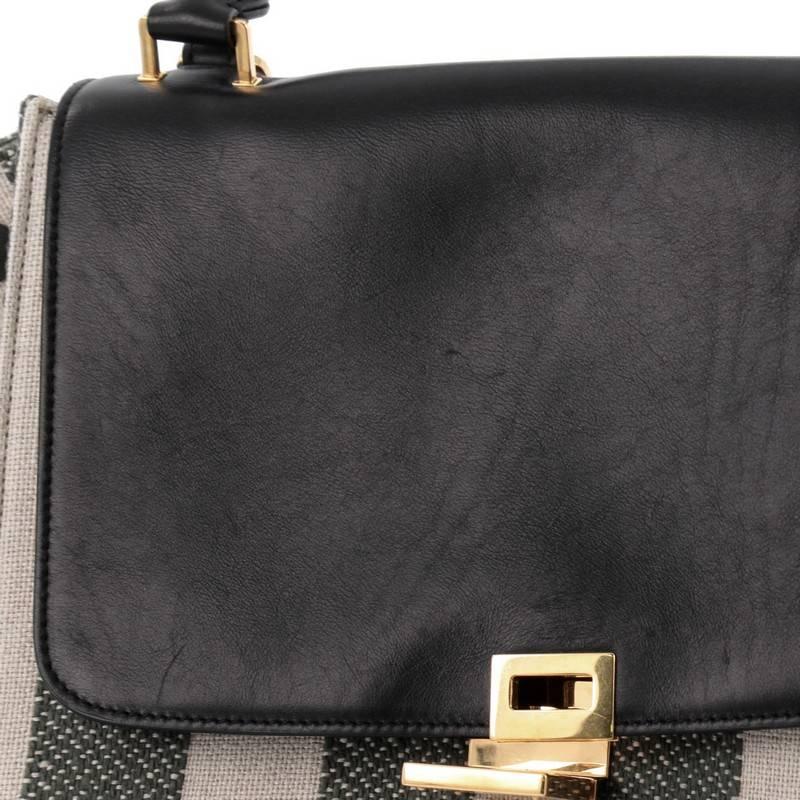 Celine Trapeze Handbag Canvas with Leather Small 2