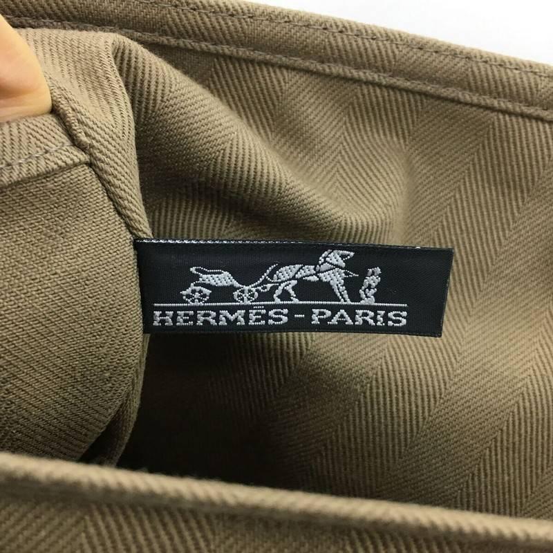 Hermes Valparaiso Handbag Toile and Leather MM 1