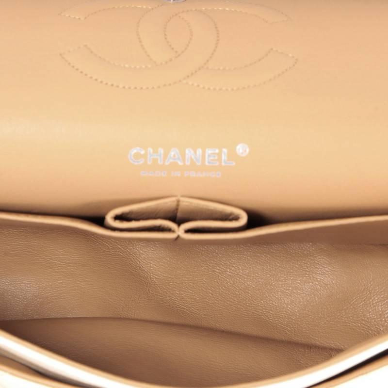 Women's Chanel Bijoux Chain Double Flap Quilted Jersey Medium