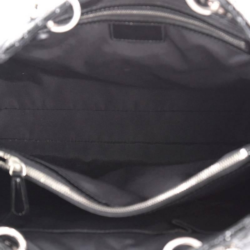 Women's Christian Dior Soft Chain Tote Cannage Quilt Patent Large