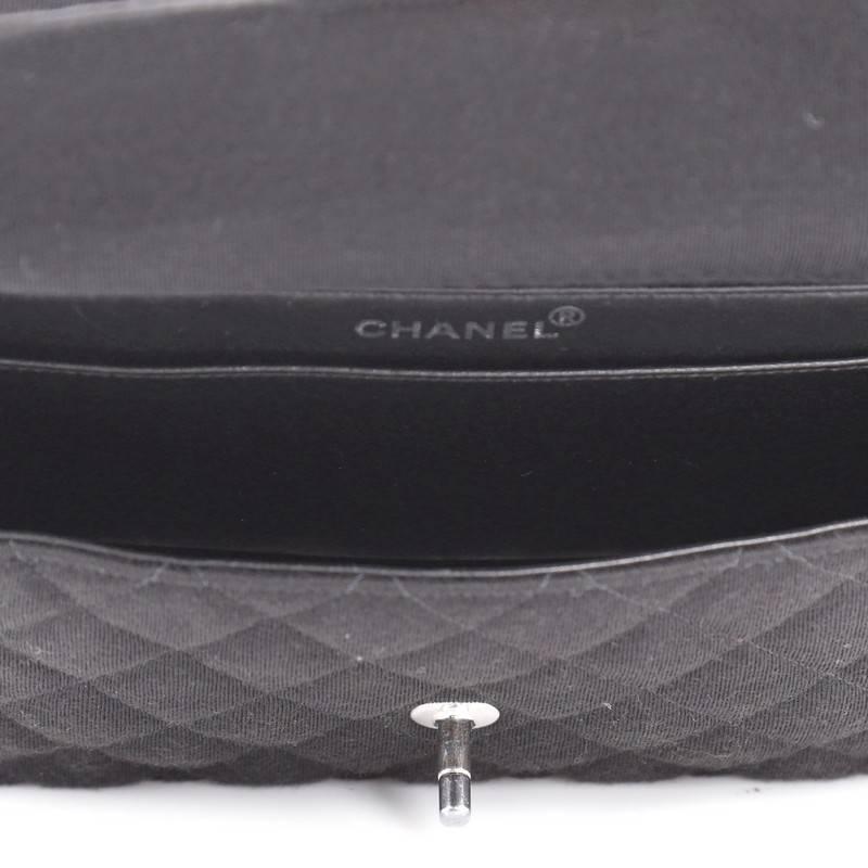 Chanel Vintage Double Sided Flap Bag Quilted Jersey Medium 1