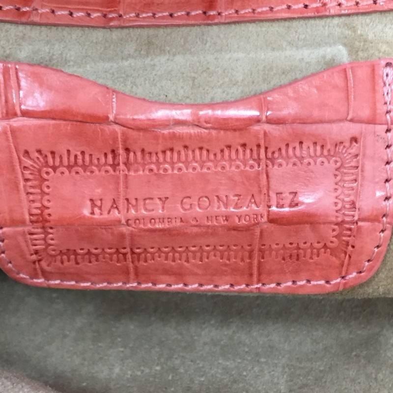 Nancy Gonzalez Feather Tote Crocodile Tall 5
