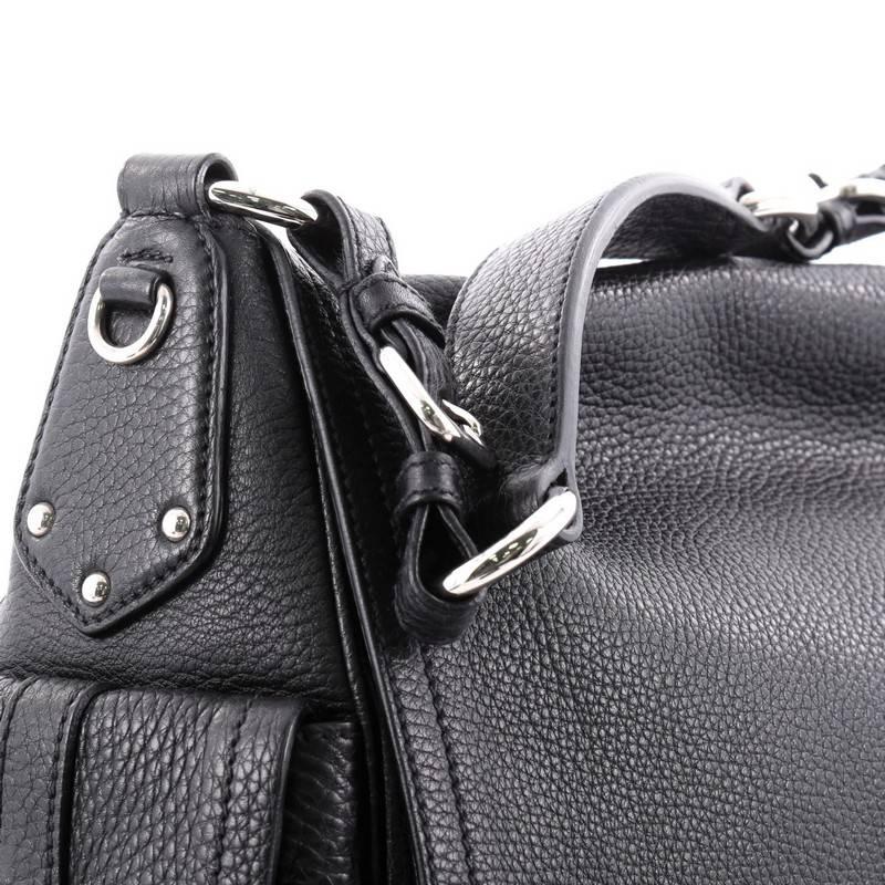 Prada Side Pocket Flap Shoulder Bag Vitello Daino Large 3