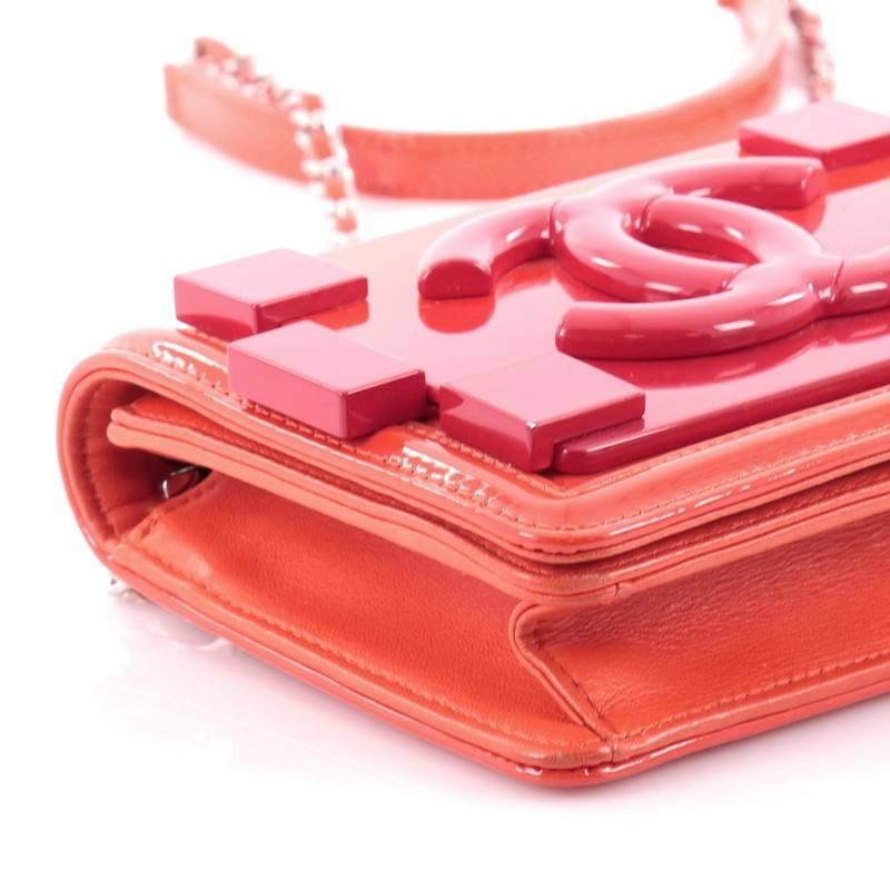 Chanel Boy Brick Flap Bag Patent and Plexiglass Mini In Good Condition In NY, NY
