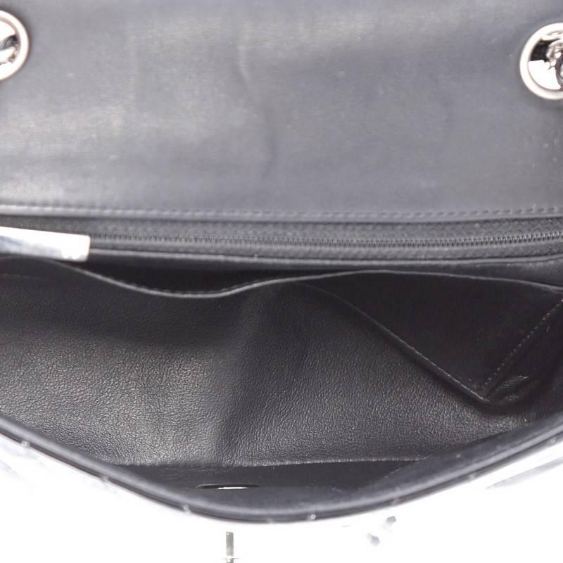 Black Chanel Classic Single Flap Bag Chevron Patent Mini