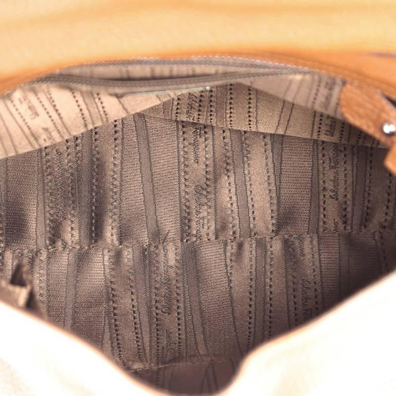 Salvatore Ferragamo Sofia Satchel Pebbled Leather Medium 4