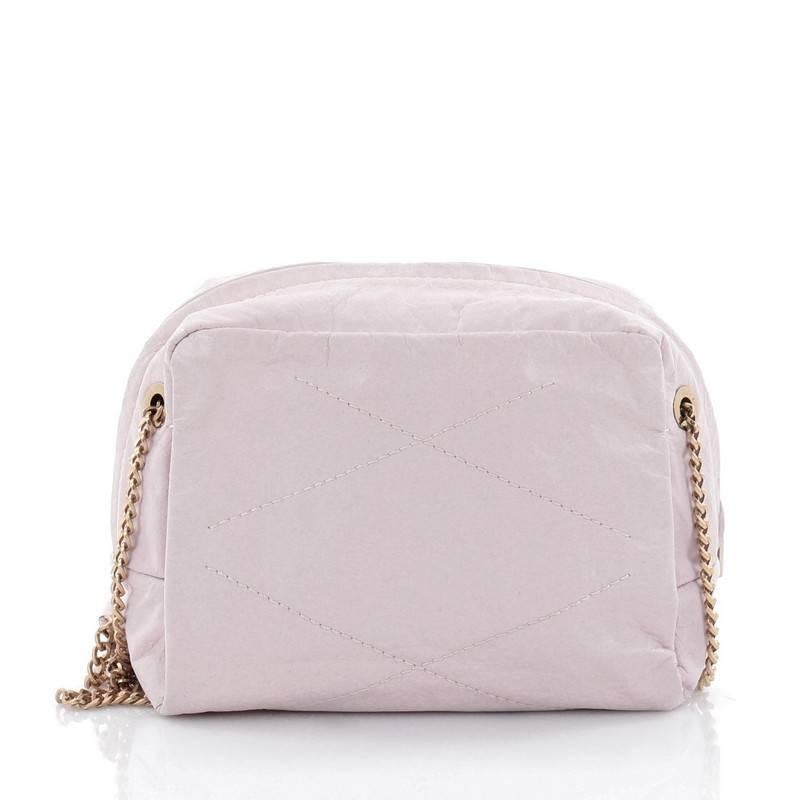 Gray Lanvin Sugar Crossbody Bag Studded Quilted Leather Mini