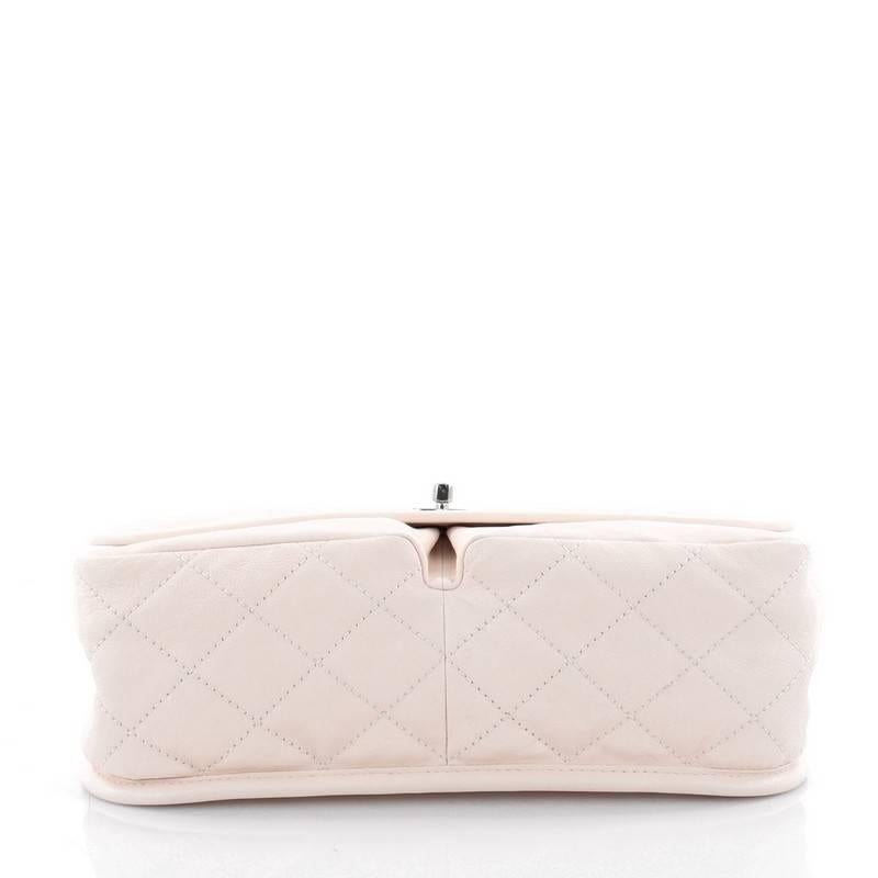 Chanel Natural Beauty Split Pocket Flap Bag Quilted Leather Medium In Excellent Condition In NY, NY