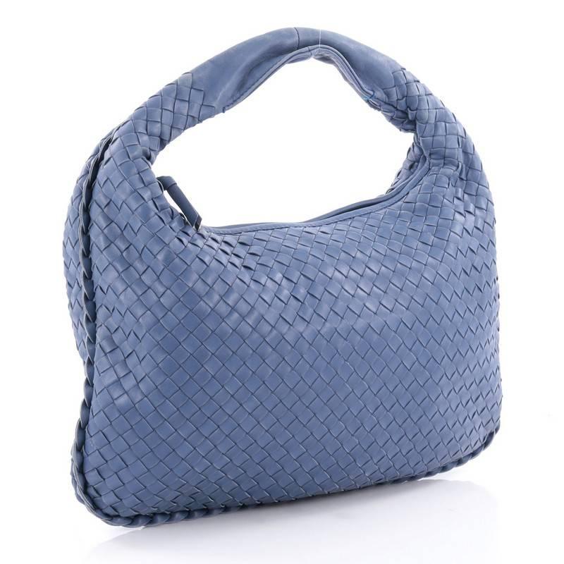 Purple Bottega Veneta Veneta Hobo Intrecciato Nappa Medium