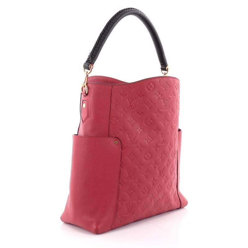 Pink Louis Vuitton Bagatelle Hobo Monogram Empreinte Leather