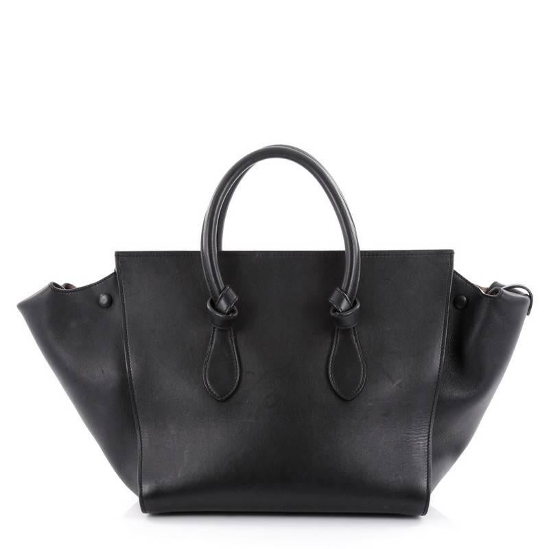 Celine Tie Knot Tote Smooth Leather Small In Fair Condition In NY, NY