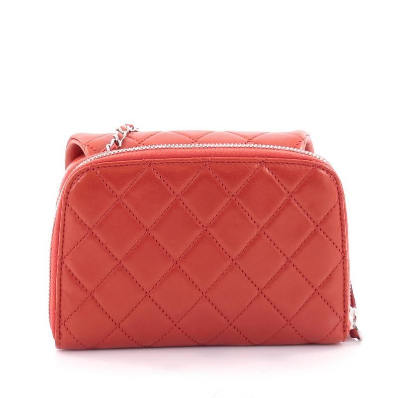Chanel Wallet on Chain Flap Quilted Calfskin Mini In Good Condition In NY, NY