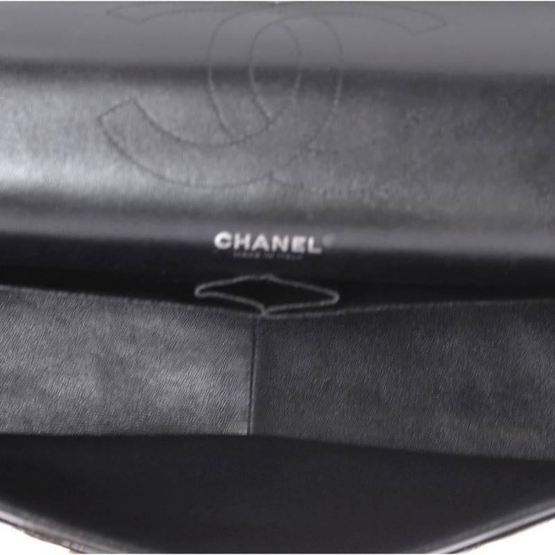 Chanel Classic Double Flap Bag Quilted Patent Jumbo 1