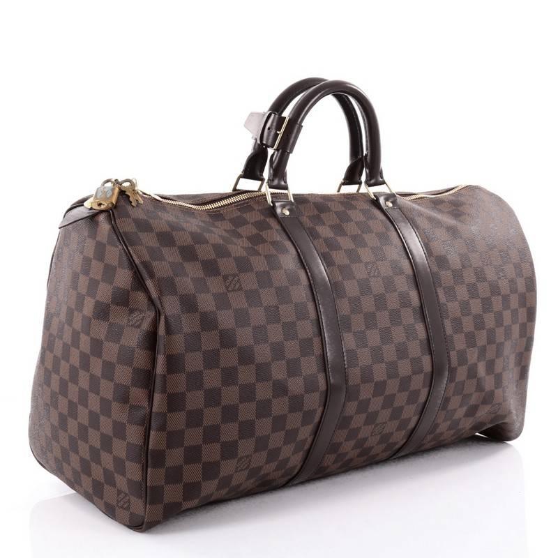 black and grey checkered louis vuitton duffle bag
