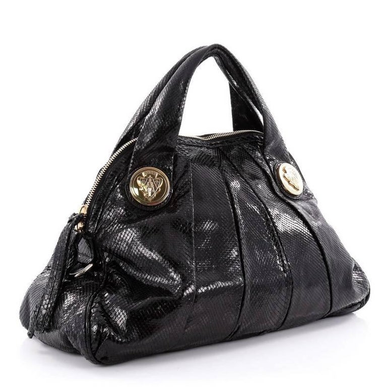 Gucci Hysteria Dome Satchel Snakeskin Large at 1stDibs