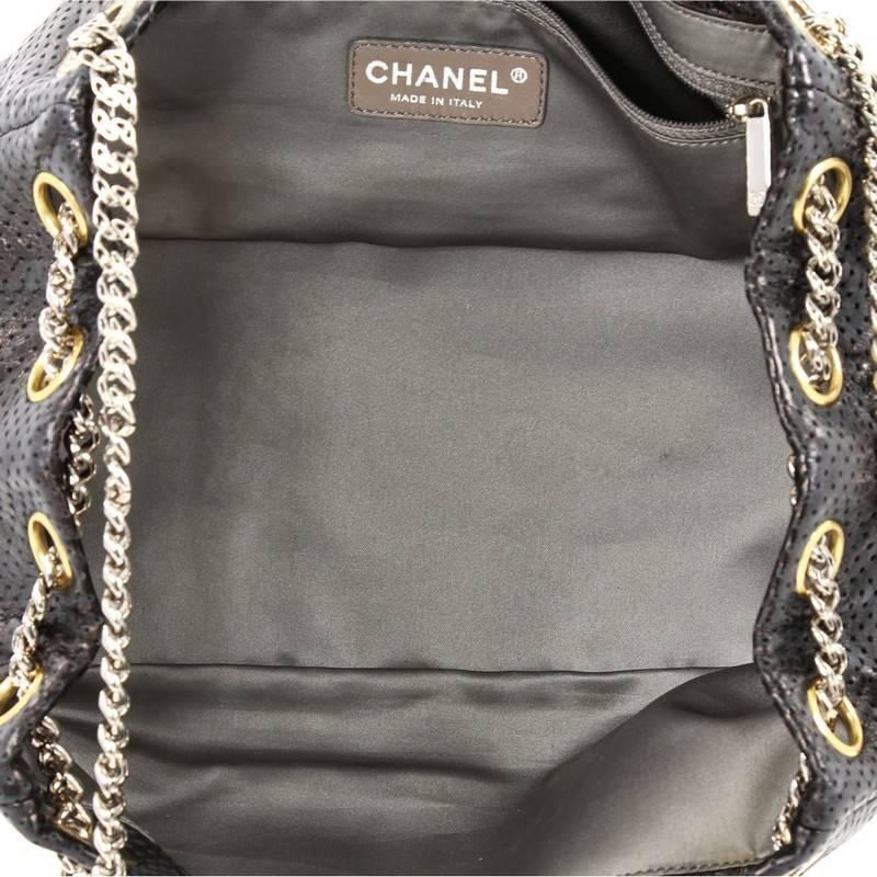 Chanel Drill Perforated Leather Small Accordion Flap Bag  1