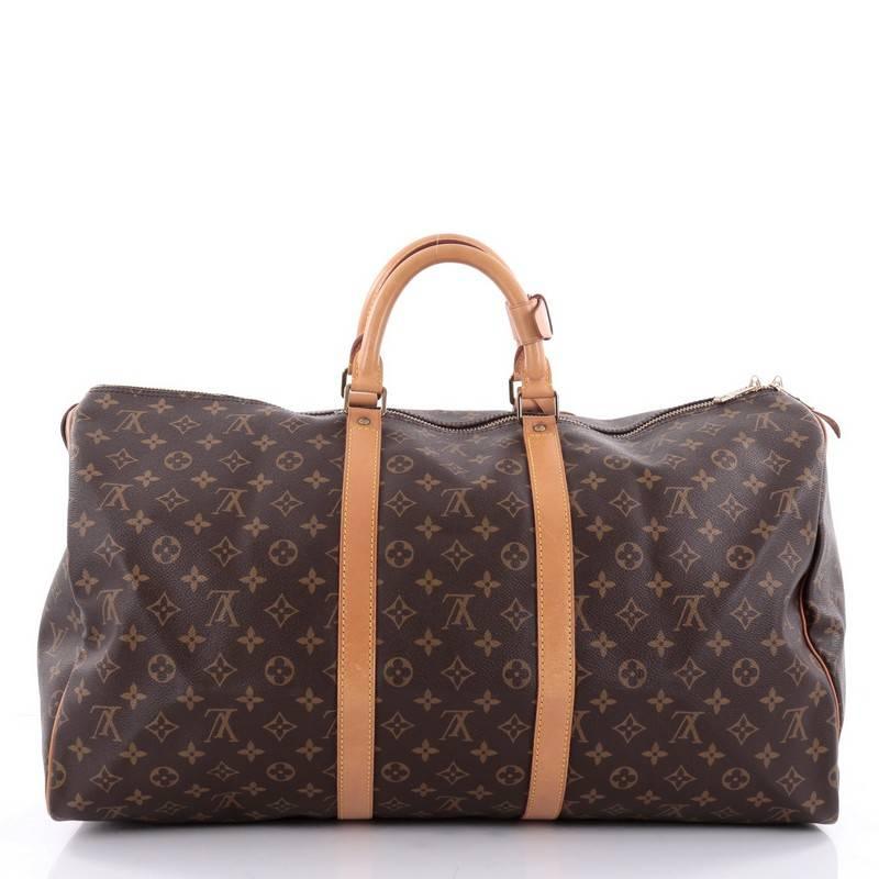 Louis Vuitton Keepall Bag Monogram Canvas 55 In Good Condition In NY, NY
