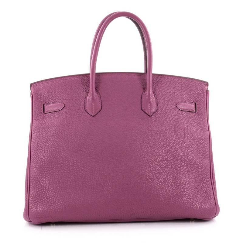 Hermes Tosca Togo Birkin Handbag 35 With Gold Hardware  In Good Condition In NY, NY