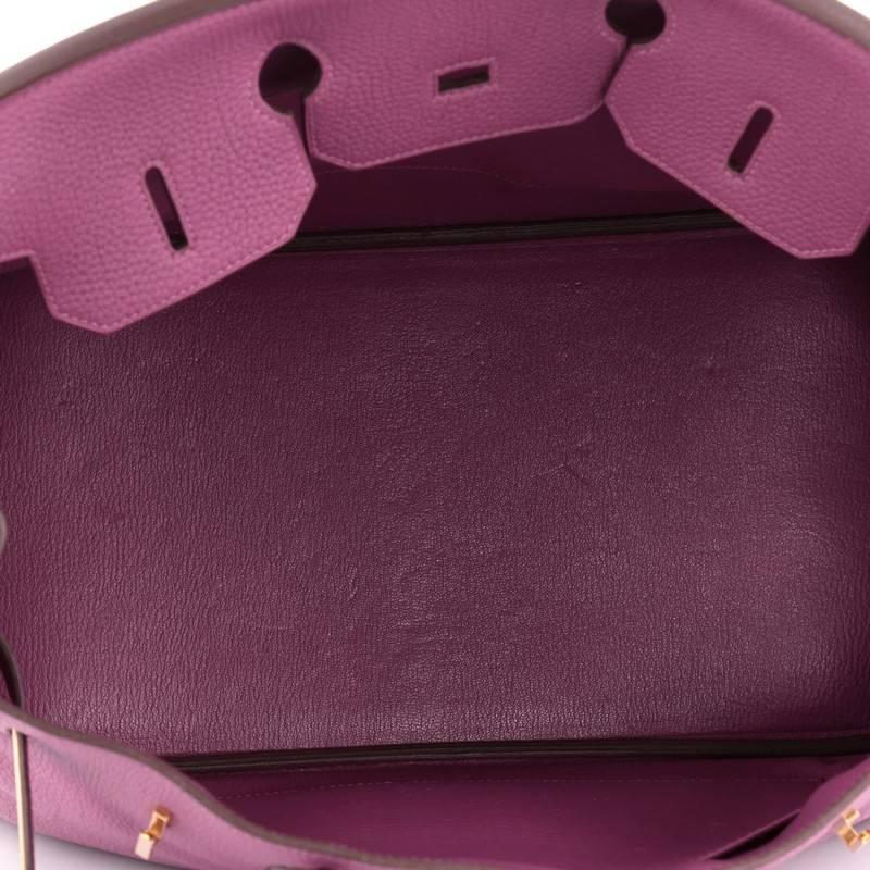 Hermes Tosca Togo Birkin Handbag 35 With Gold Hardware  1