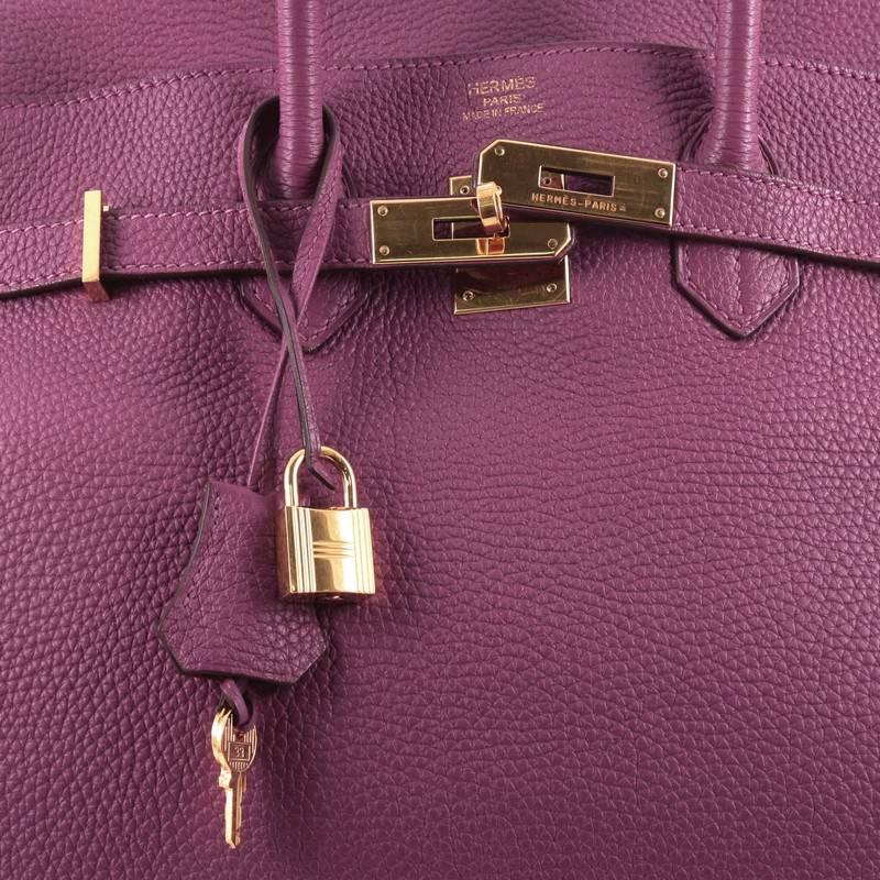 Hermes Tosca Togo Birkin Handbag 35 With Gold Hardware  2