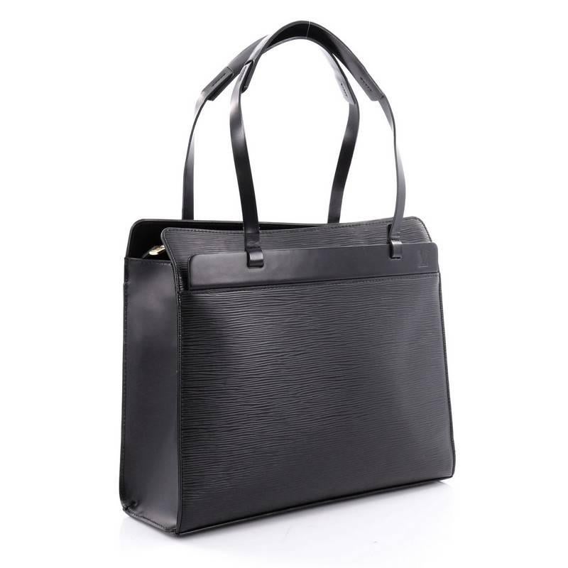 Black Louis Vuitton Croisette Handbag Epi Leather PM