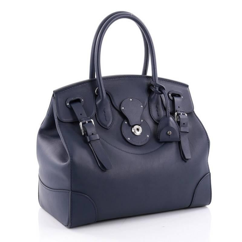 Black Ralph Lauren Collection Soft Ricky Handbag Leather 33