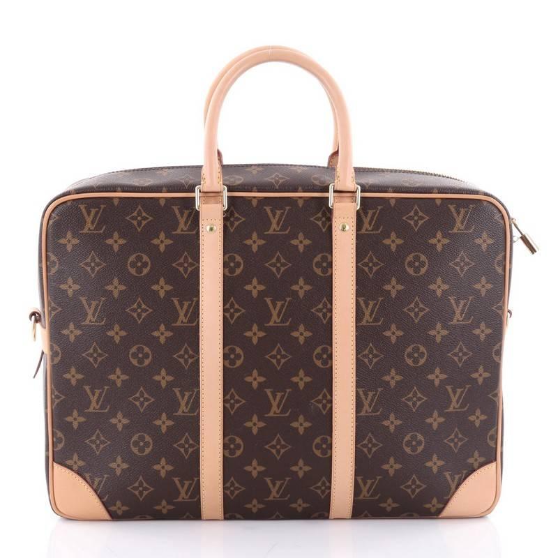Louis Vuitton Porte-Documents Voyage Bag Monogram Canvas GM  In Good Condition In NY, NY