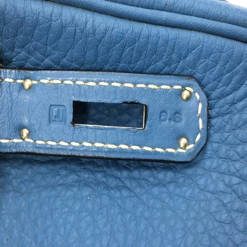 Hermes Bicolor Clemence Birkin Handbag 35 with Palladium Hardware  2