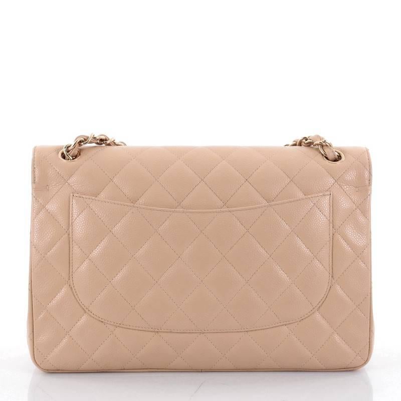  Chanel Classic Double Flap Bag Quilted Caviar Jumbo In Good Condition In NY, NY