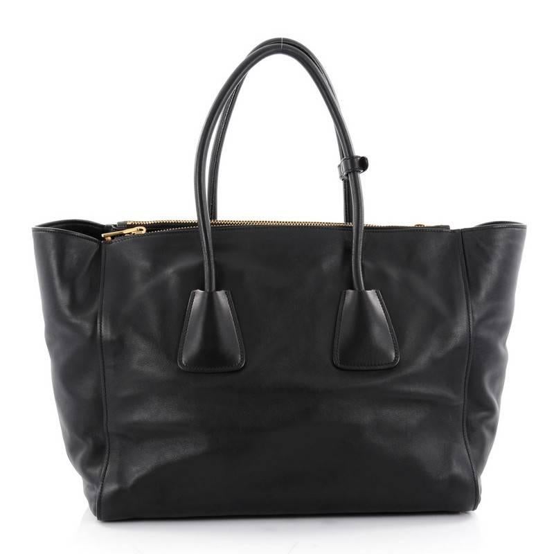 Prada Twin Pocket Tote City Calfskin Large In Good Condition In NY, NY