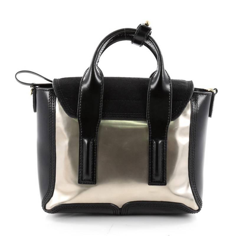 3.1 Phillip Lim Pashli Satchel Leather and Calf Hair Min In Good Condition In NY, NY