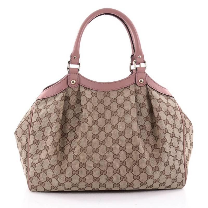 Gucci Sukey Tote GG Canvas Medium In Good Condition In NY, NY