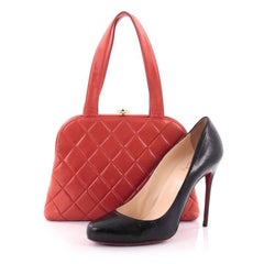 Chanel Vintage Frame Shoulder Bag Quilted Lambskin Small