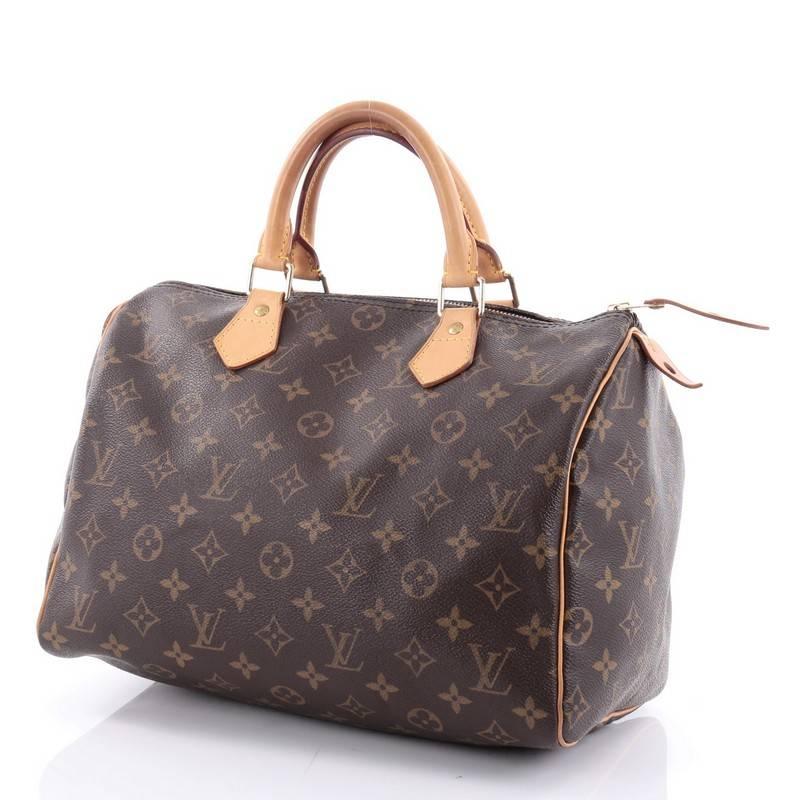 Women's or Men's Louis Vuitton Speedy Handbag Monogram Canvas 30